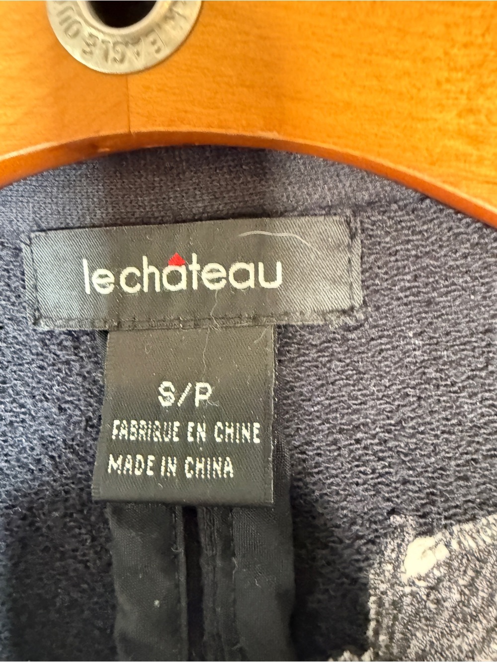 Y2K Le Chateau Black French Terry Blazer Jacket Embroidered Whimsigoth Cotton S - Picture 3 of 9